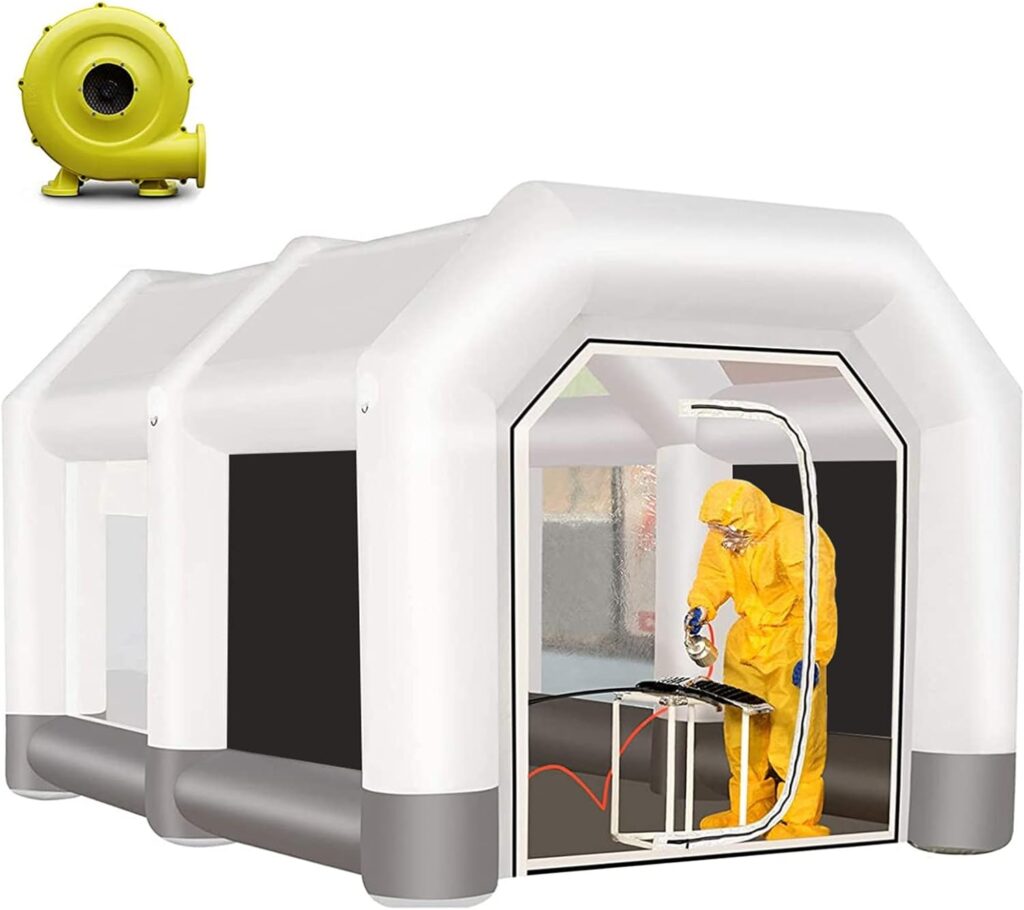 WUZSTAR Large Inflatable Spray Booth Mobile Portable Paint Tent Painting  House with Window 